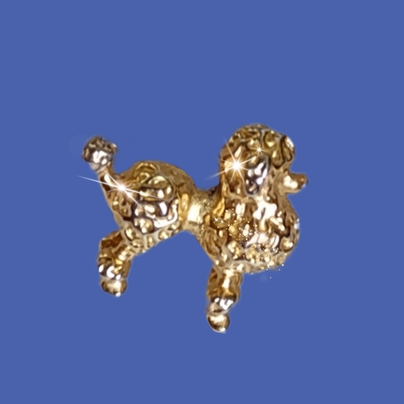 Gold Poodle Tac Pin - Picture 1 of 10